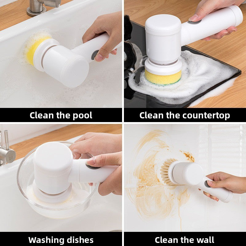 Multifunctional Electric Cleaning Brush with Multiple Heads