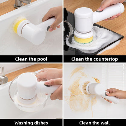 Multifunctional Electric Cleaning Brush with Multiple Heads